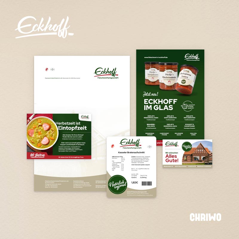 chriwo referenzen corporate design fleischerei eckhoff