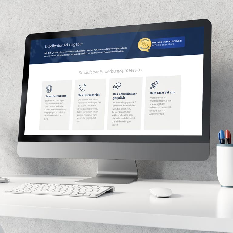 Karriere Landingpage eines Kunden Karriere Landingpage eines Kunden