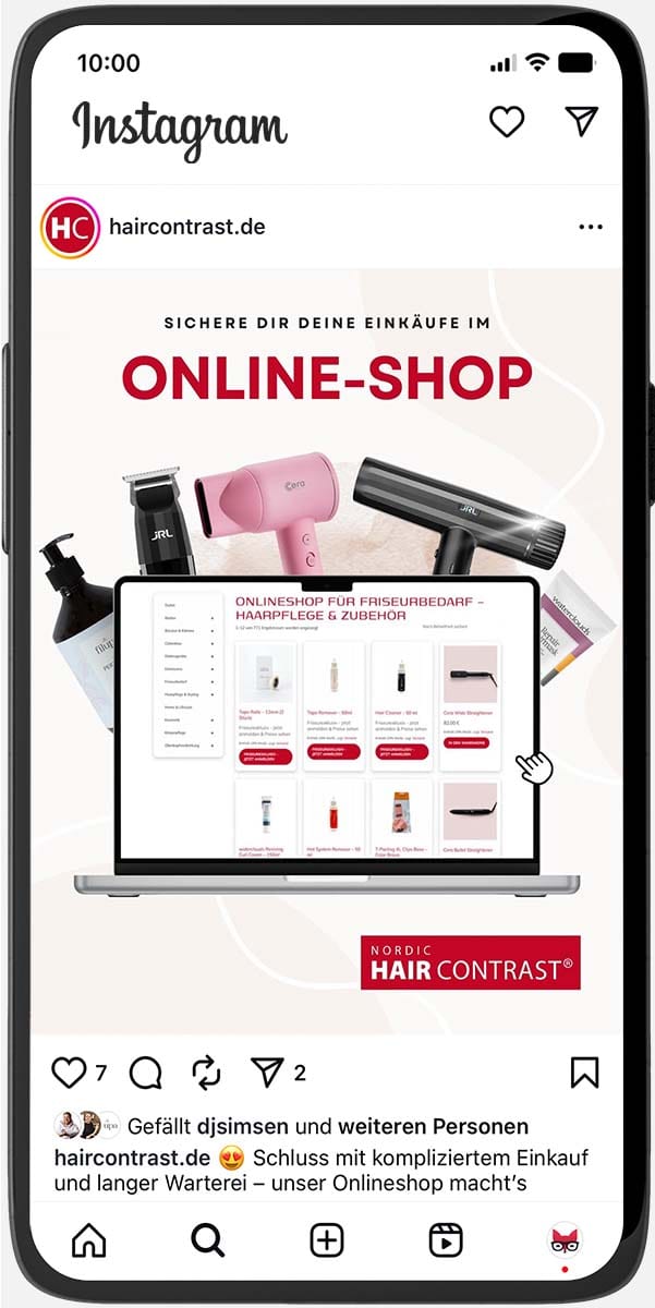 Social Media für Hair Contrast