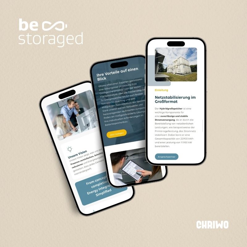 Webseite für be.storaged