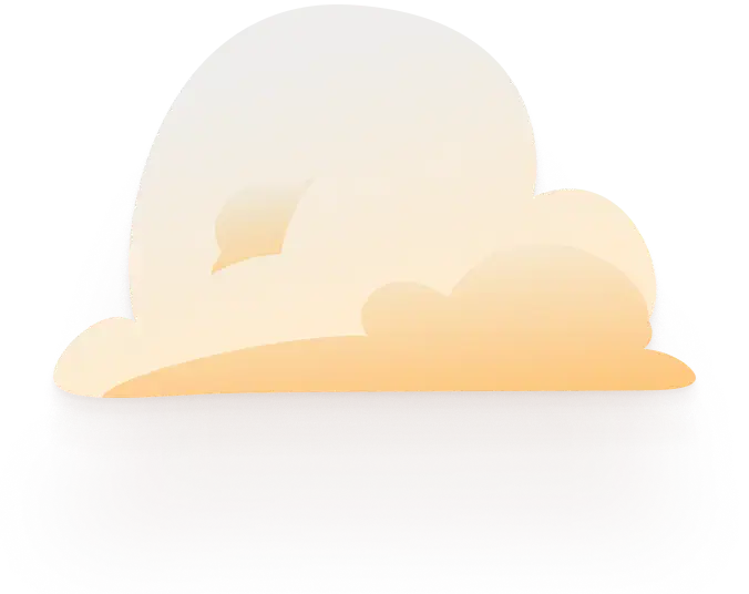 Dekorative Wolkengrafik (Orange)