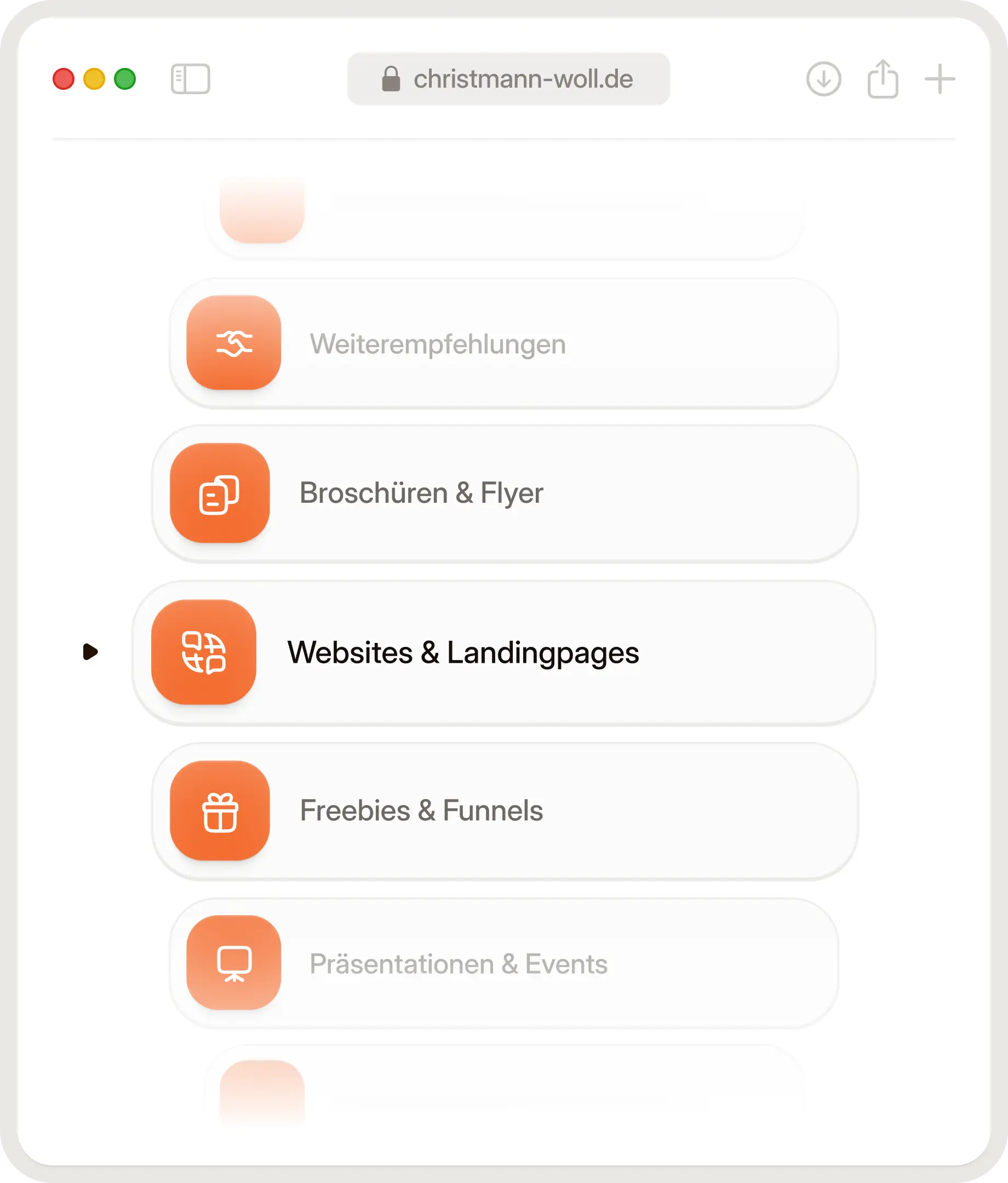 cw.creative Leistungen – Webdesign, Broschüren & Markenauftritt