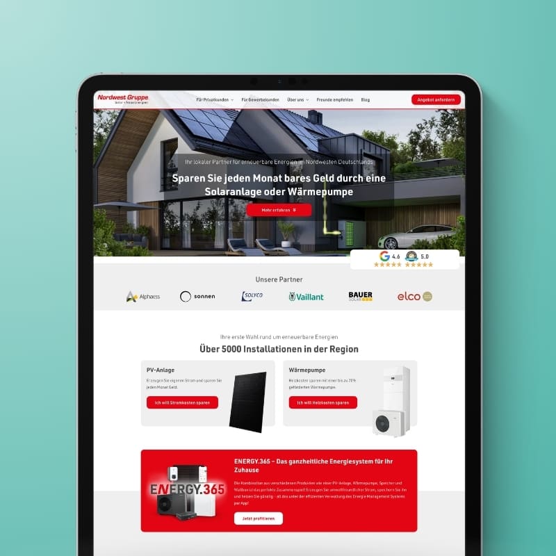 Webdesign-Referenz Nordwest Gruppe