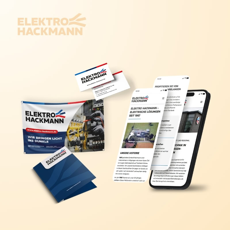 Corporate-Design-Referenz Elektro Hackmann – cw.marketing