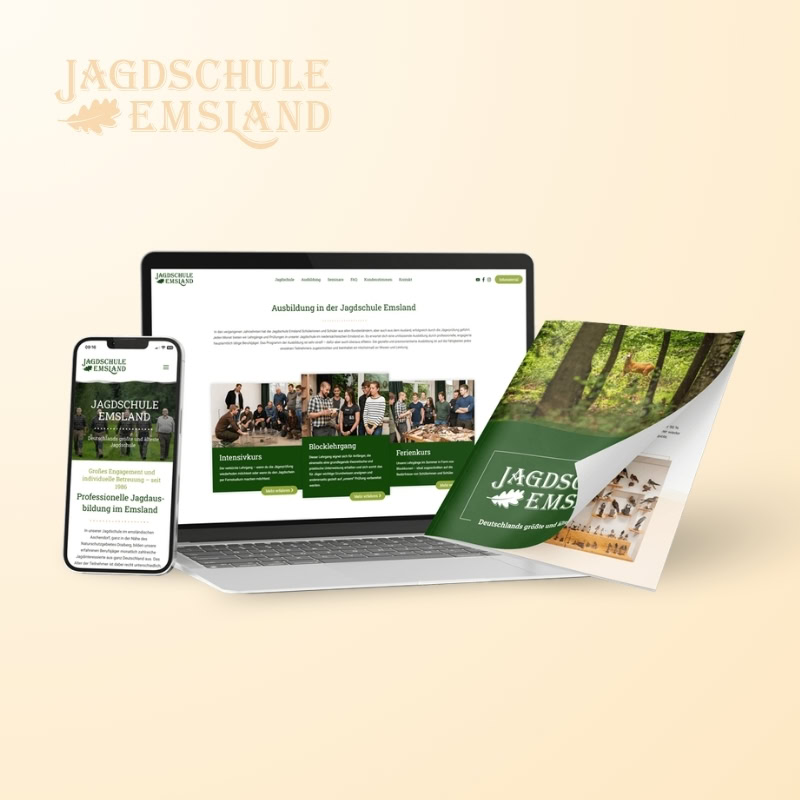 Corporate-Design-Referenz Jagdschule Emsland – cw.marketing