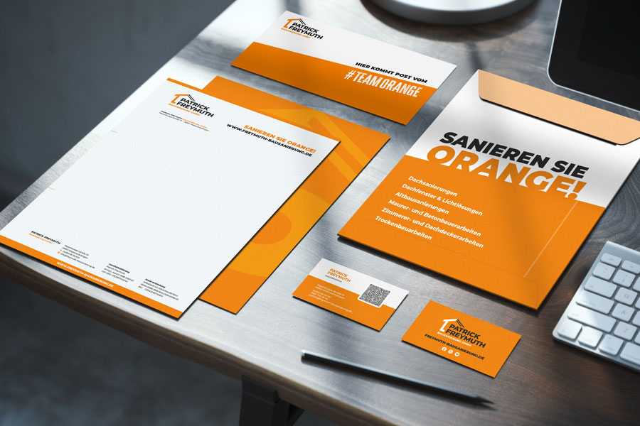 Corporate-Design-Referenz Freymuth Bausanierung – cw.marketing