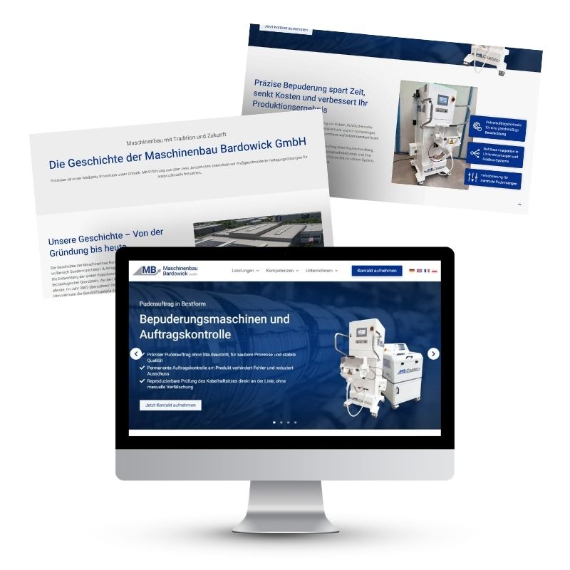 Webdesign-Referenz Maschinenbau Bardowick