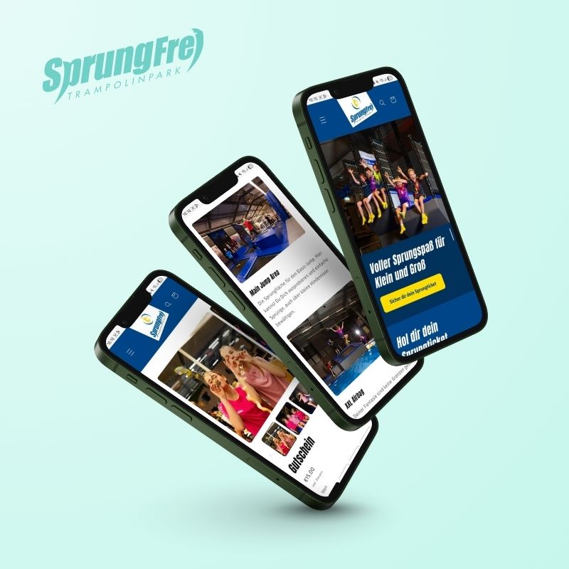 Webdesign-Referenz Sprungfrei Trampolinpark