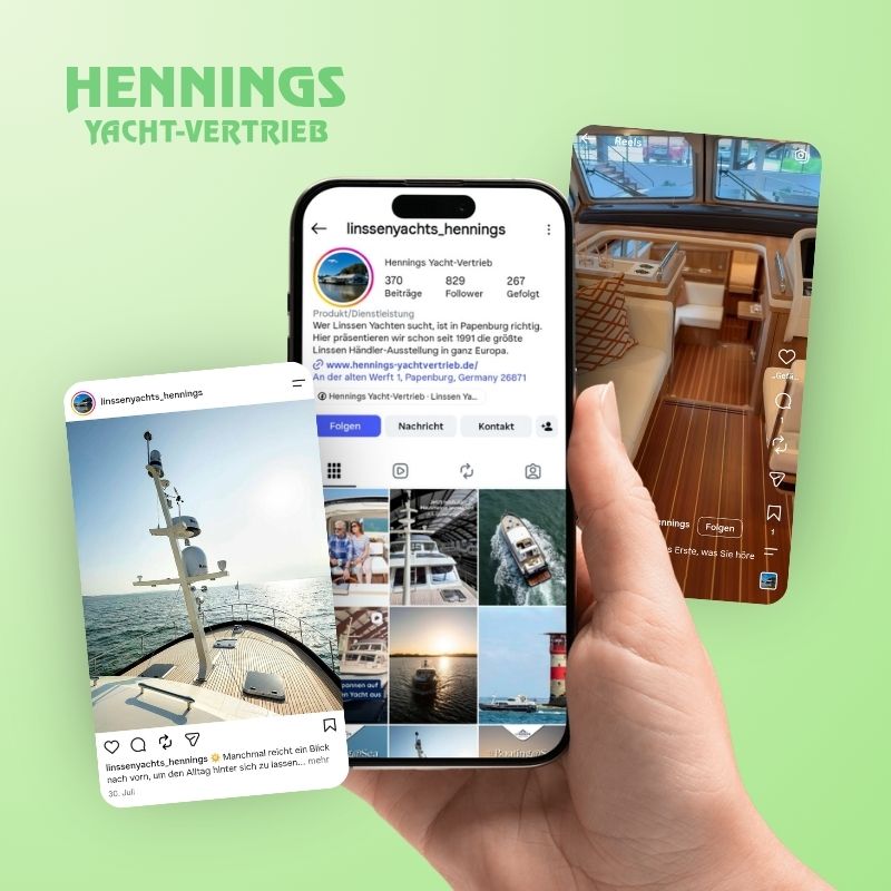 Social Media Referenz Hennings Yacht-Vertrieb